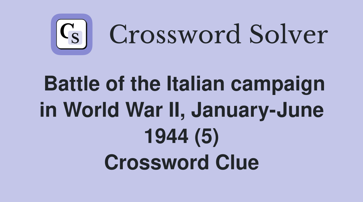 Battle of the Italian campaign in World War II, JanuaryJune 1944 (5